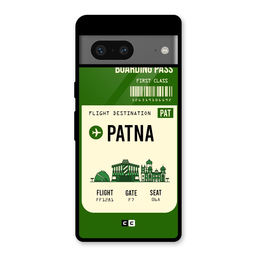 Patna Boarding Pass Glass Back Case for Google Pixel 7