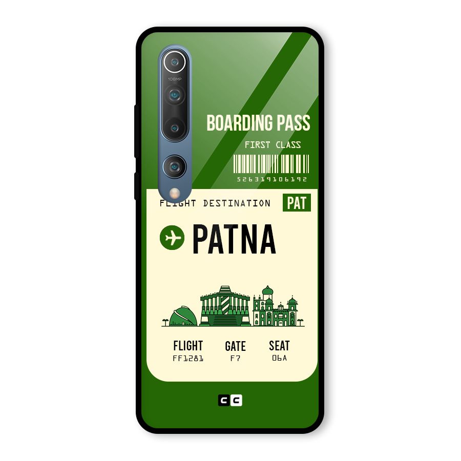 Patna Boarding Pass Glass Back Case for Mi 10