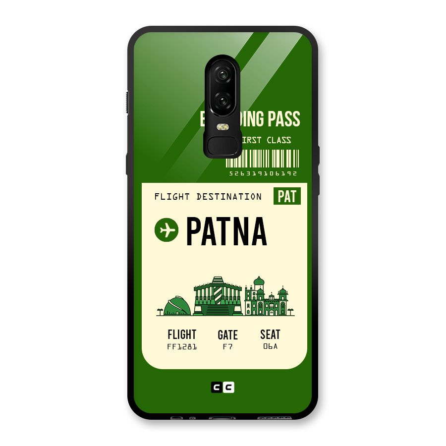 Patna Boarding Pass Glass Back Case for OnePlus 6