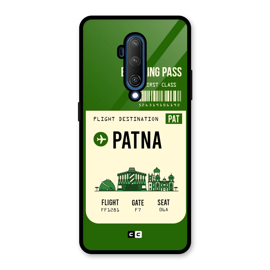 Patna Boarding Pass Glass Back Case for OnePlus 7T Pro