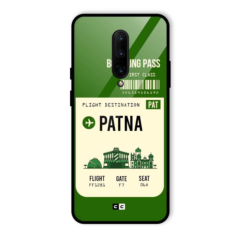 Patna Boarding Pass Glass Back Case for OnePlus 7 Pro