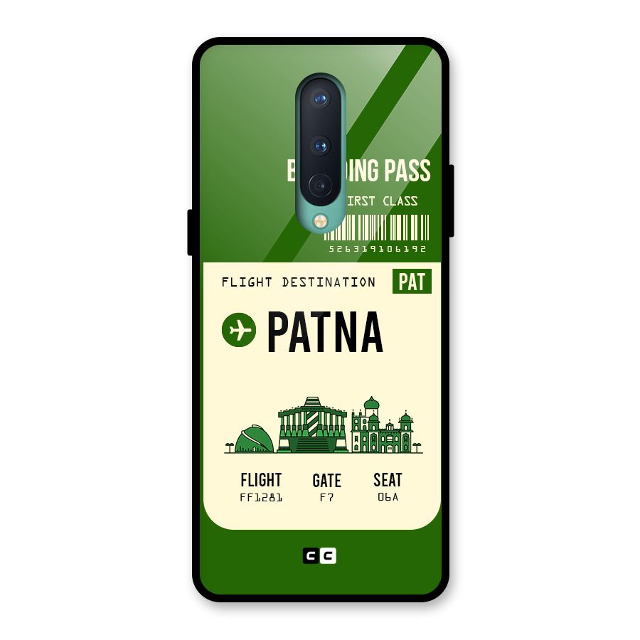 Patna Boarding Pass Glass Back Case for OnePlus 8