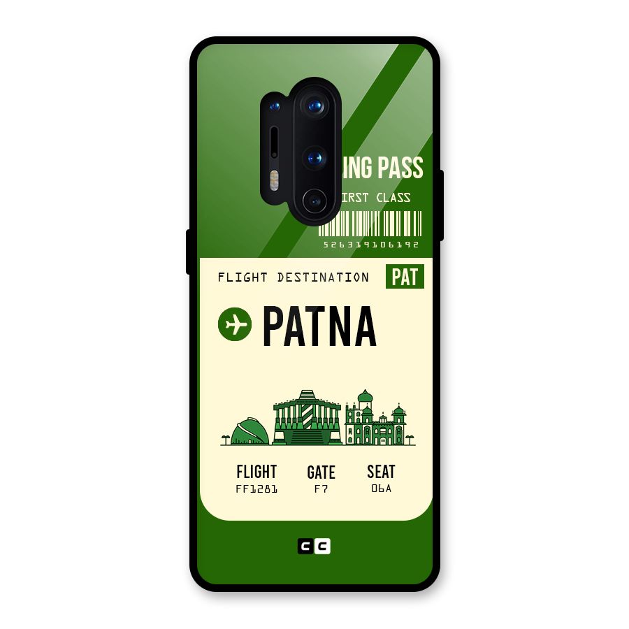 Patna Boarding Pass Glass Back Case for OnePlus 8 Pro