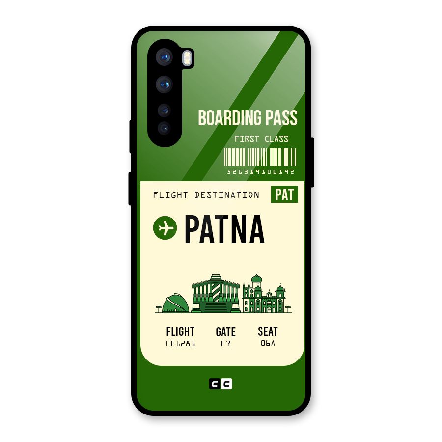 Patna Boarding Pass Glass Back Case for OnePlus Nord