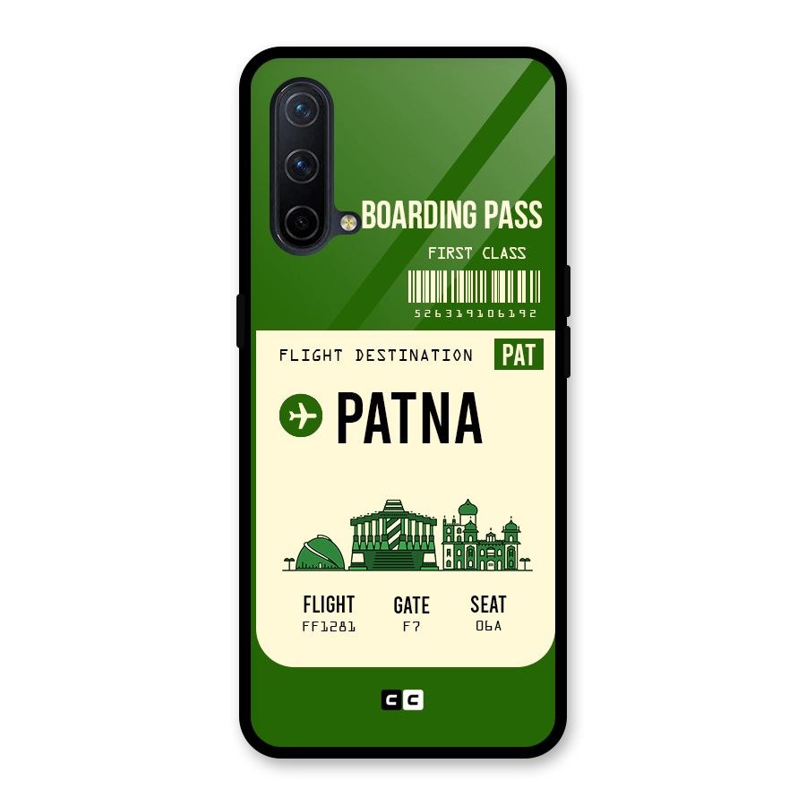Patna Boarding Pass Glass Back Case for OnePlus Nord CE 5G