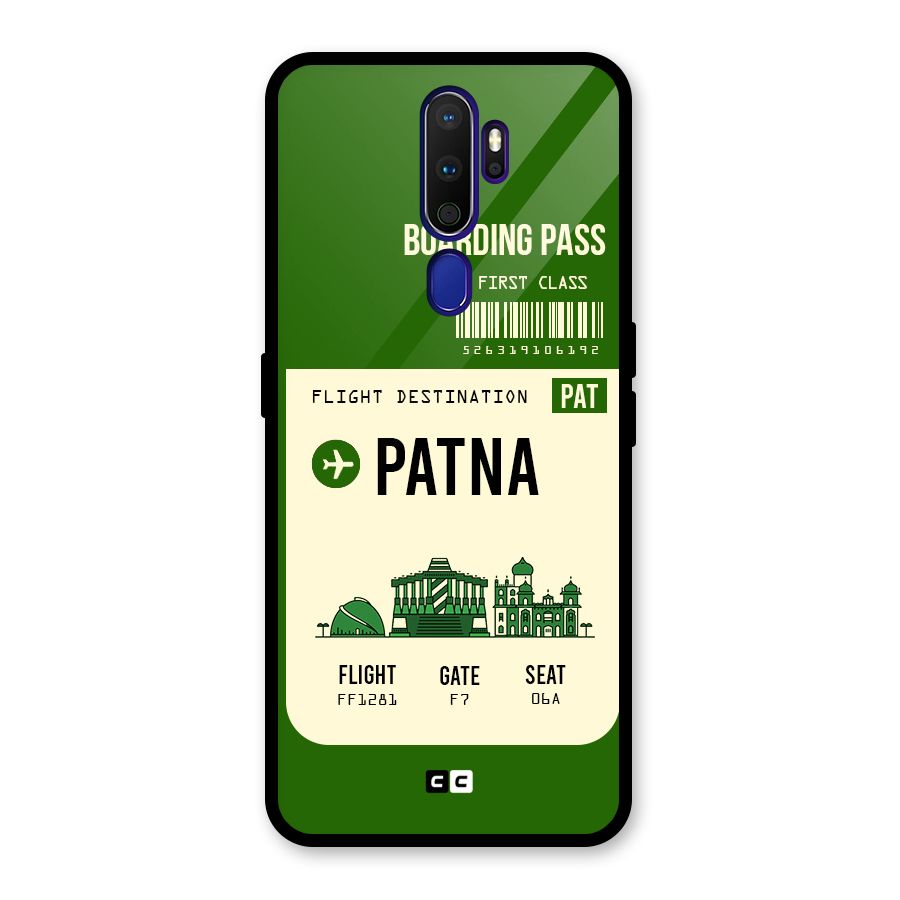 Patna Boarding Pass Glass Back Case for Oppo A9 (2020)