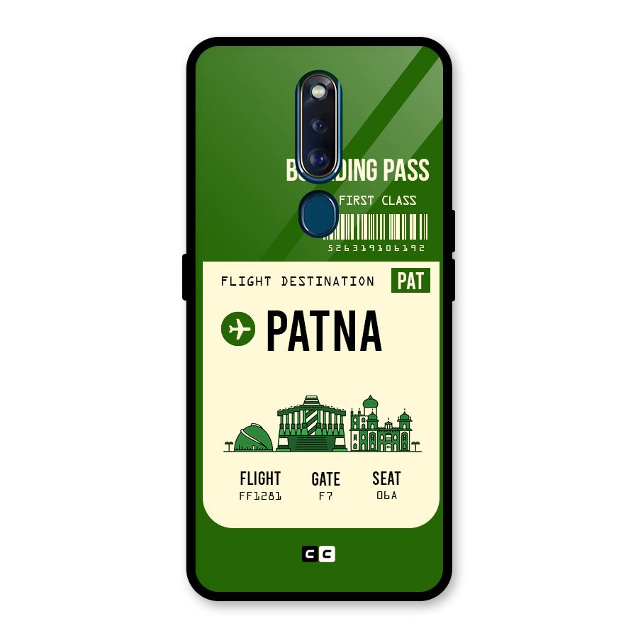 Patna Boarding Pass Glass Back Case for Oppo F11 Pro