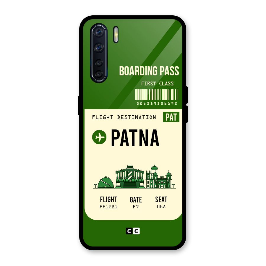 Patna Boarding Pass Glass Back Case for Oppo F15