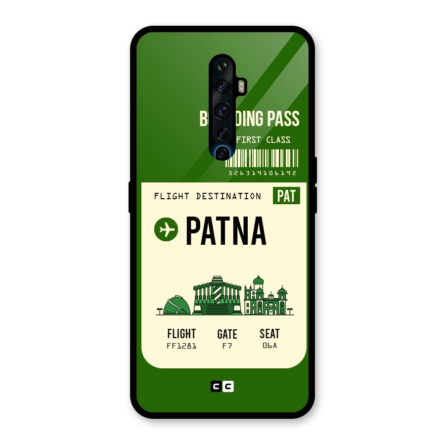 Patna Boarding Pass Glass Back Case for Oppo Reno2 Z
