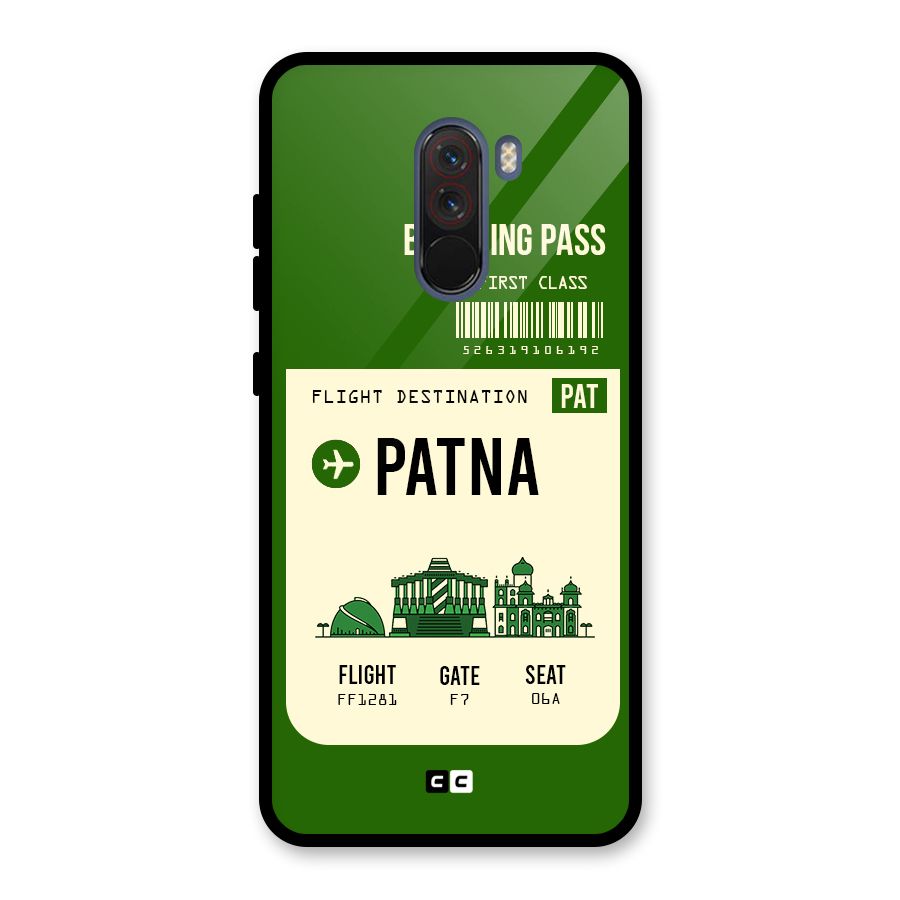 Patna Boarding Pass Glass Back Case for Poco F1