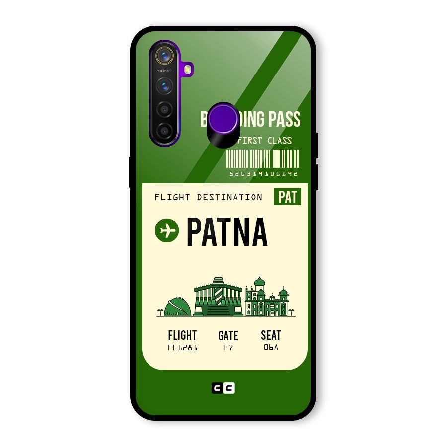 Patna Boarding Pass Glass Back Case for Realme 5 Pro