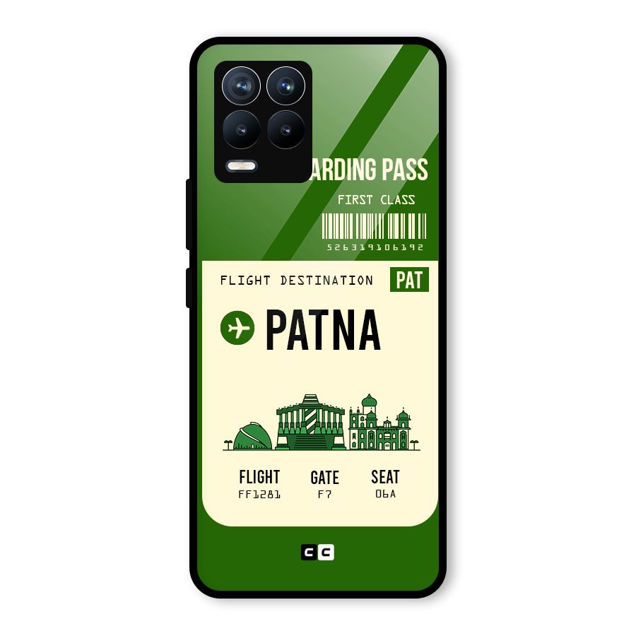 Patna Boarding Pass Glass Back Case for Realme 8 Pro