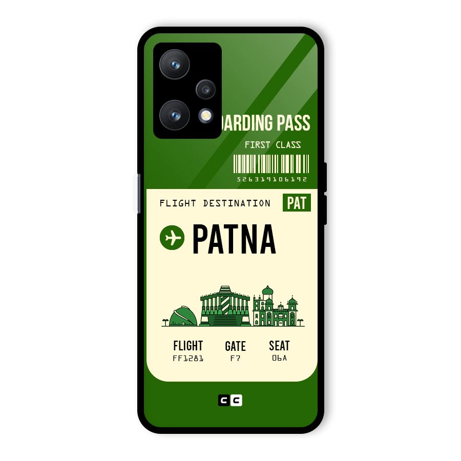 Patna Boarding Pass Glass Back Case for Realme 9 Pro 5G