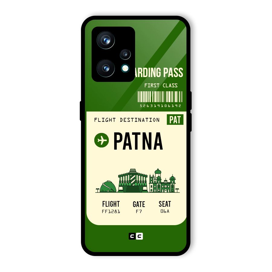 Patna Boarding Pass Glass Back Case for Realme 9 Pro Plus 5G