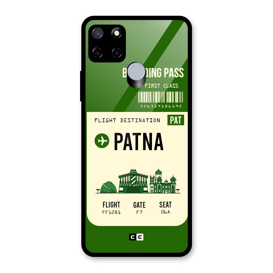 Patna Boarding Pass Glass Back Case for Realme C12