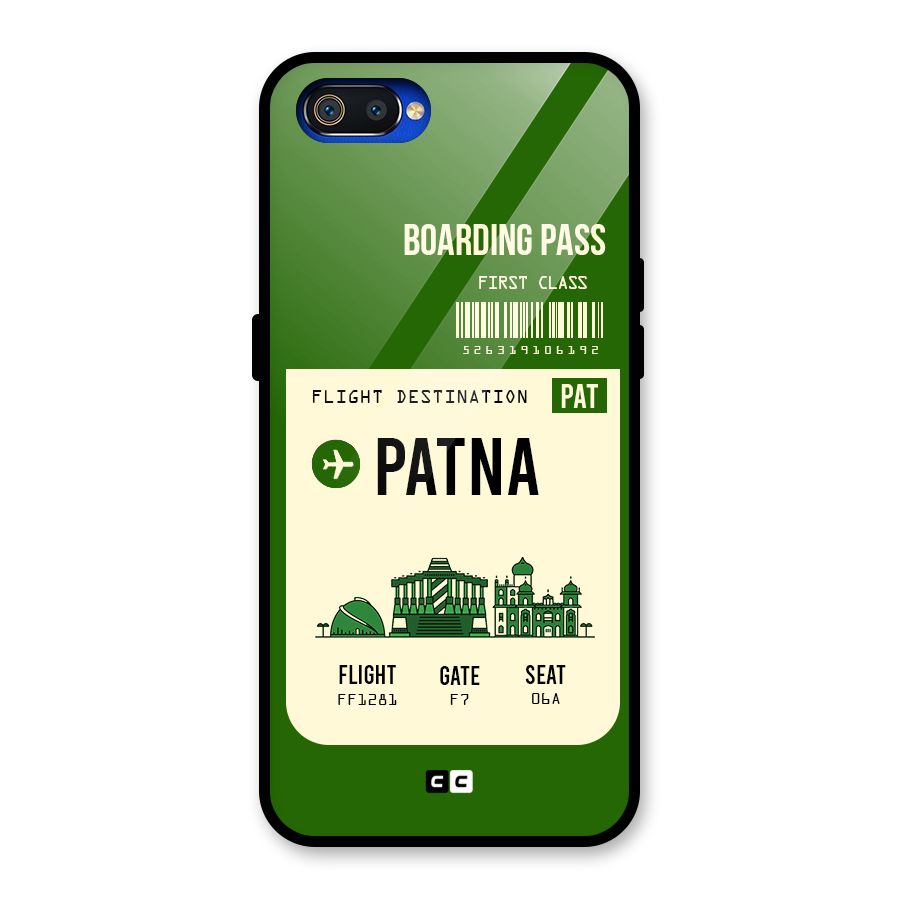 Patna Boarding Pass Glass Back Case for Realme C2
