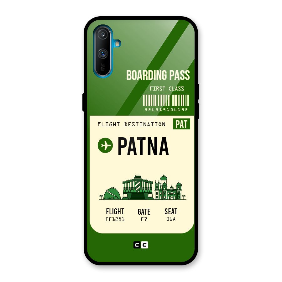 Patna Boarding Pass Glass Back Case for Realme C3