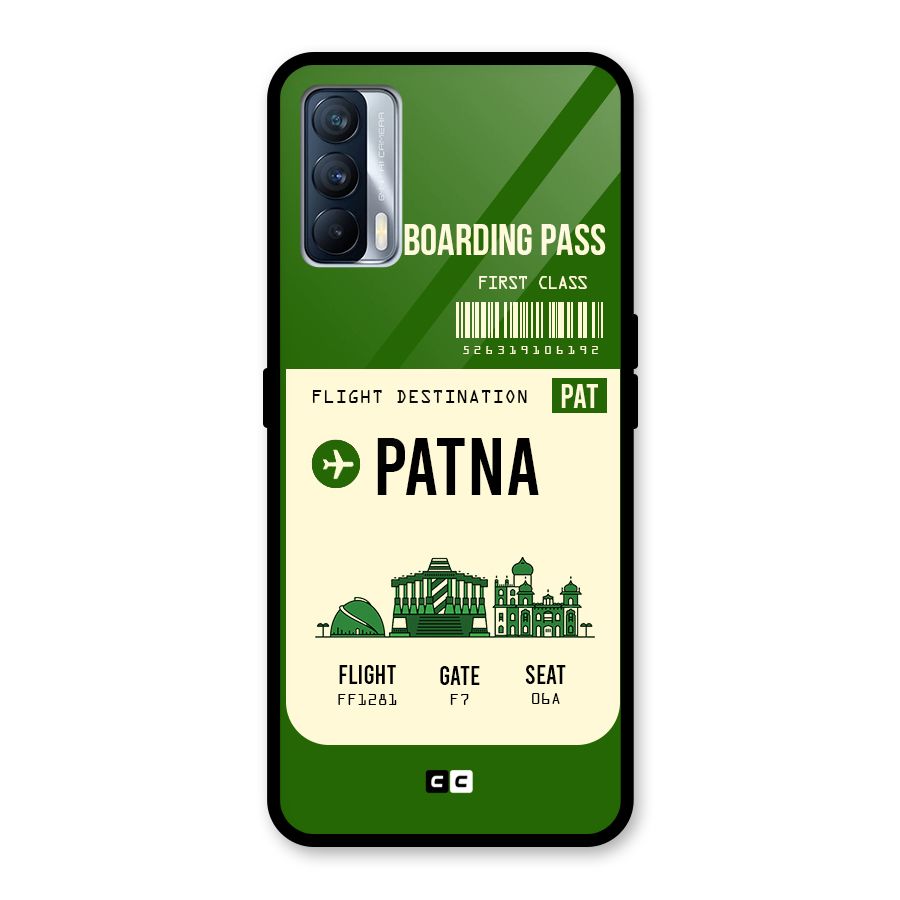 Patna Boarding Pass Glass Back Case for Realme X7