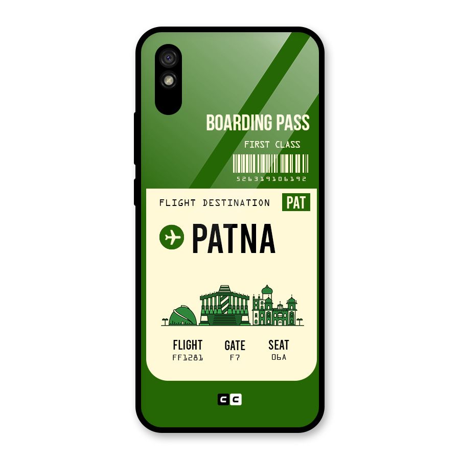 Patna Boarding Pass Glass Back Case for Redmi 9A