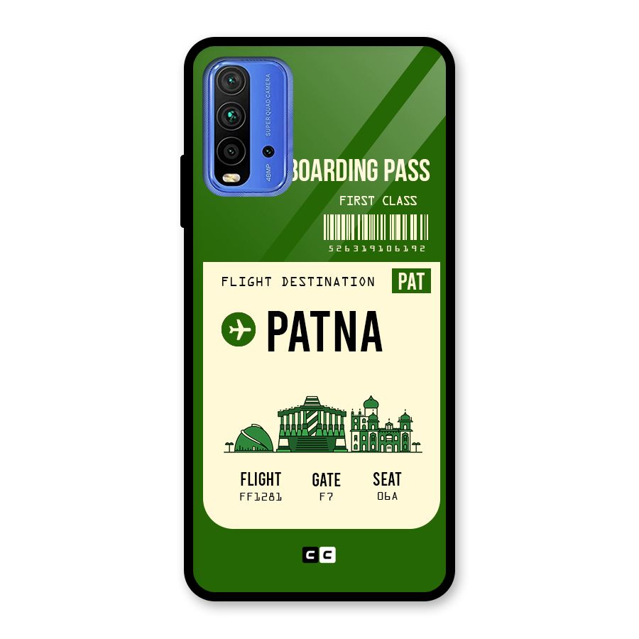 Patna Boarding Pass Glass Back Case for Redmi 9 Power