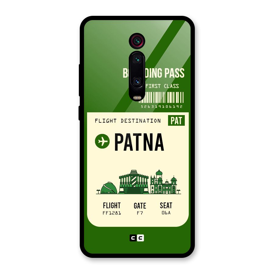 Patna Boarding Pass Glass Back Case for Redmi K20 Pro