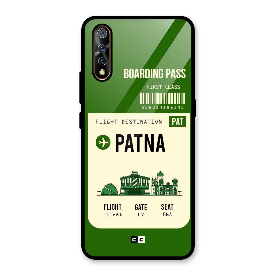 Patna Boarding Pass Glass Back Case for Vivo S1