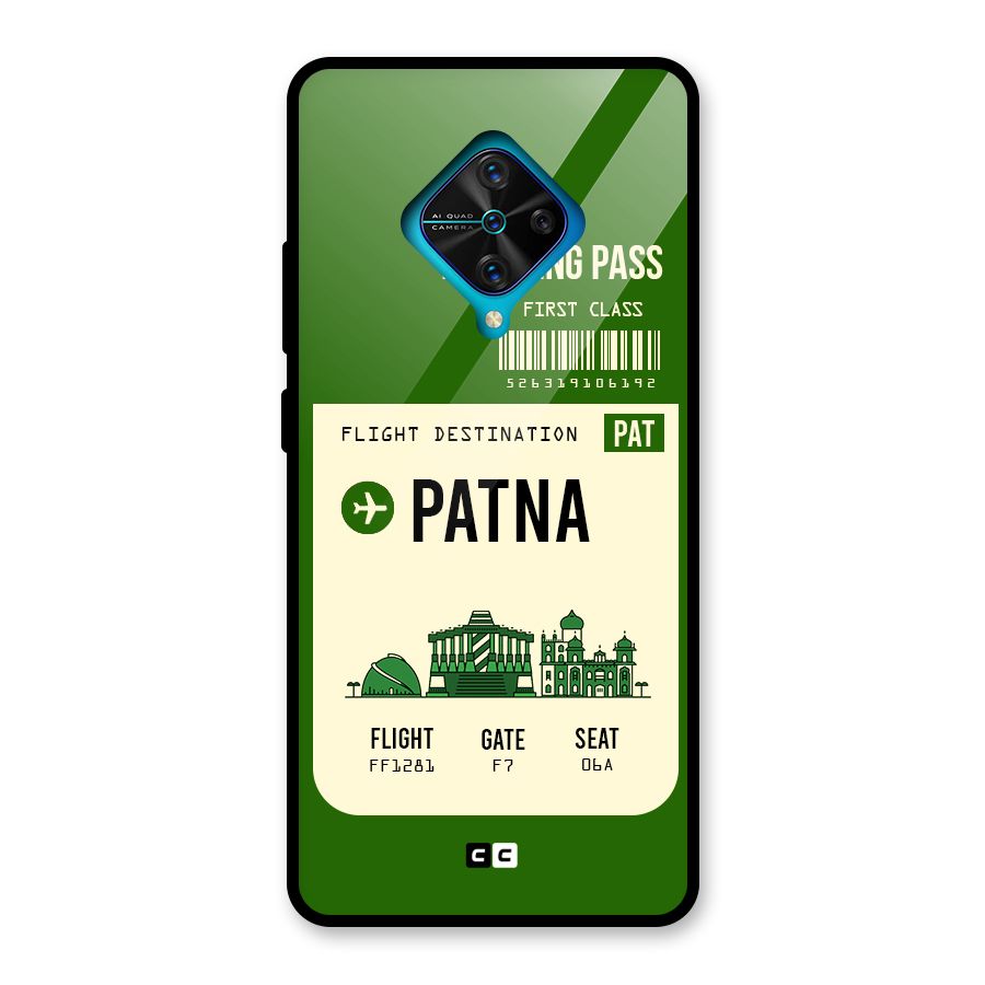 Patna Boarding Pass Glass Back Case for Vivo S1 Pro