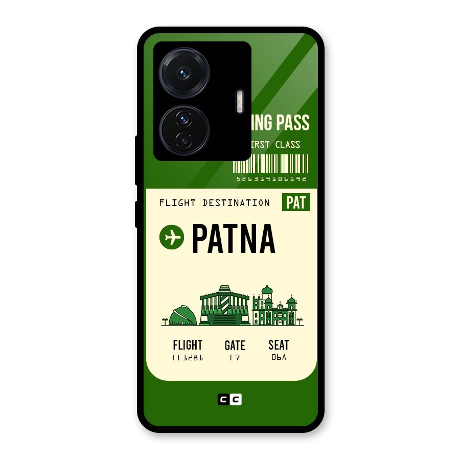 Patna Boarding Pass Glass Back Case for Vivo T1 Pro