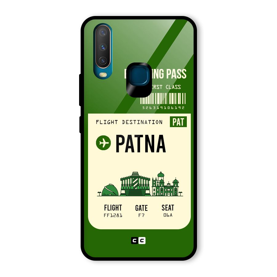 Patna Boarding Pass Glass Back Case for Vivo U10