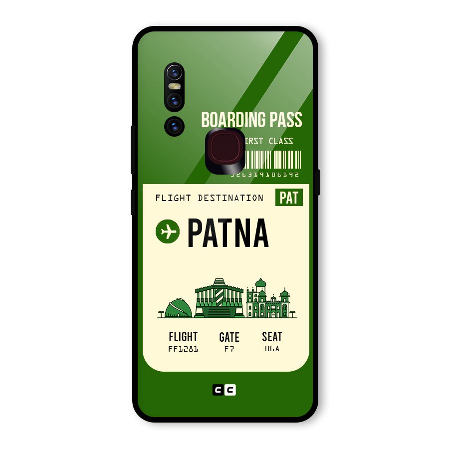 Patna Boarding Pass Glass Back Case for Vivo V15