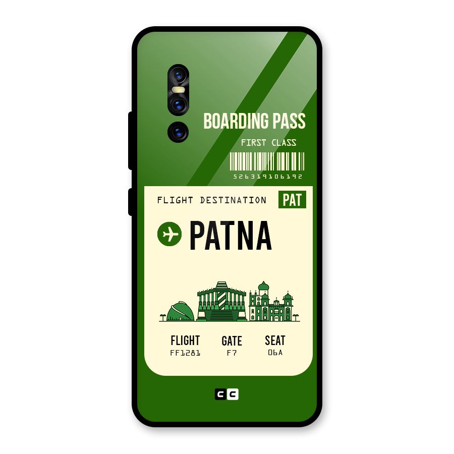Patna Boarding Pass Glass Back Case for Vivo V15 Pro