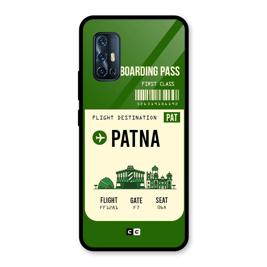 Patna Boarding Pass Glass Back Case for Vivo V17