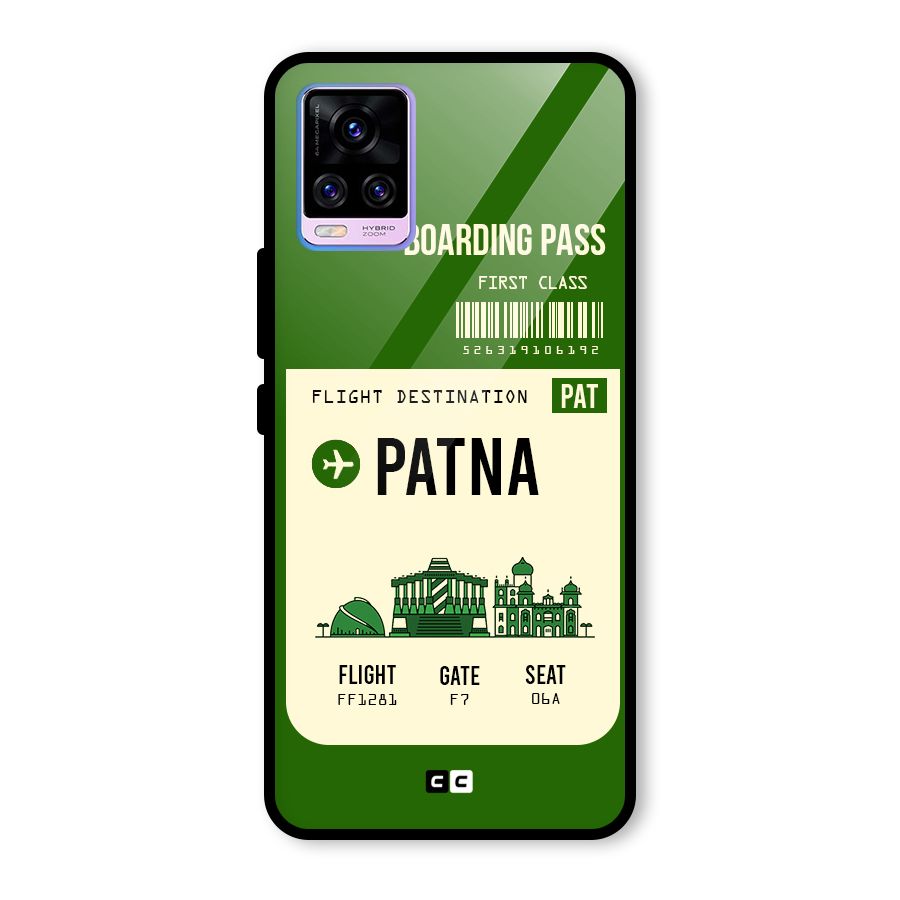Patna Boarding Pass Glass Back Case for Vivo V20 Pro