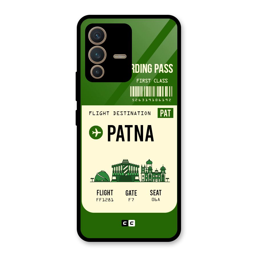Patna Boarding Pass Glass Back Case for Vivo V23 5G