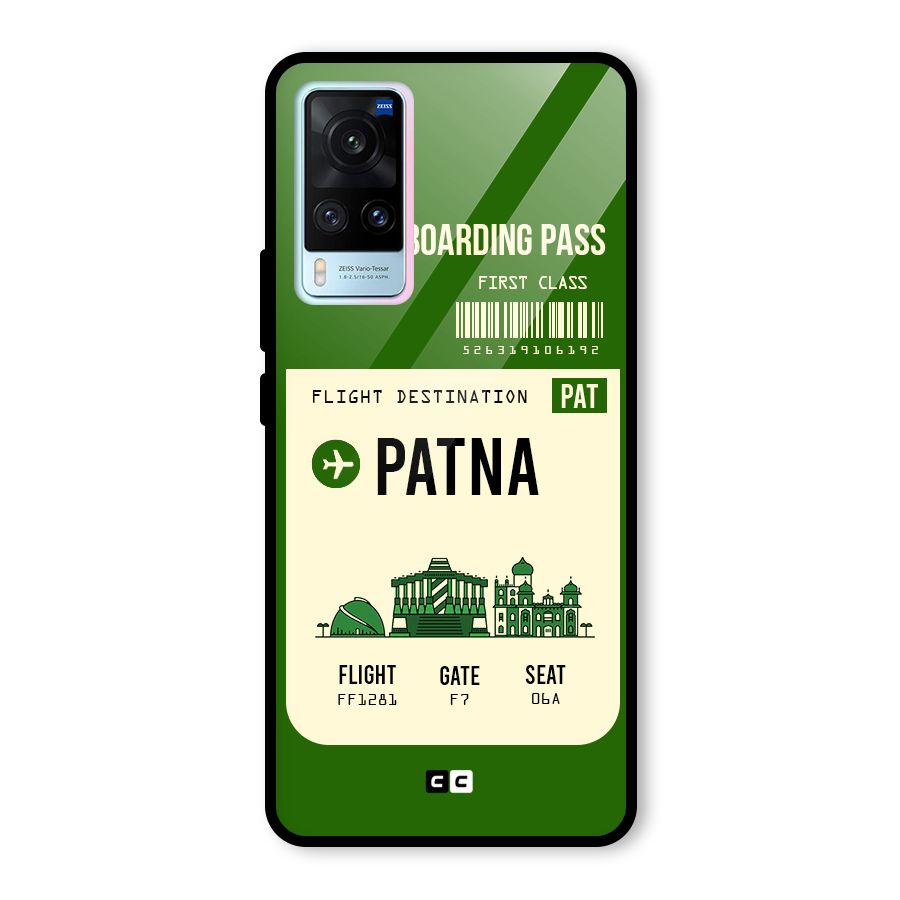 Patna Boarding Pass Glass Back Case for Vivo X60