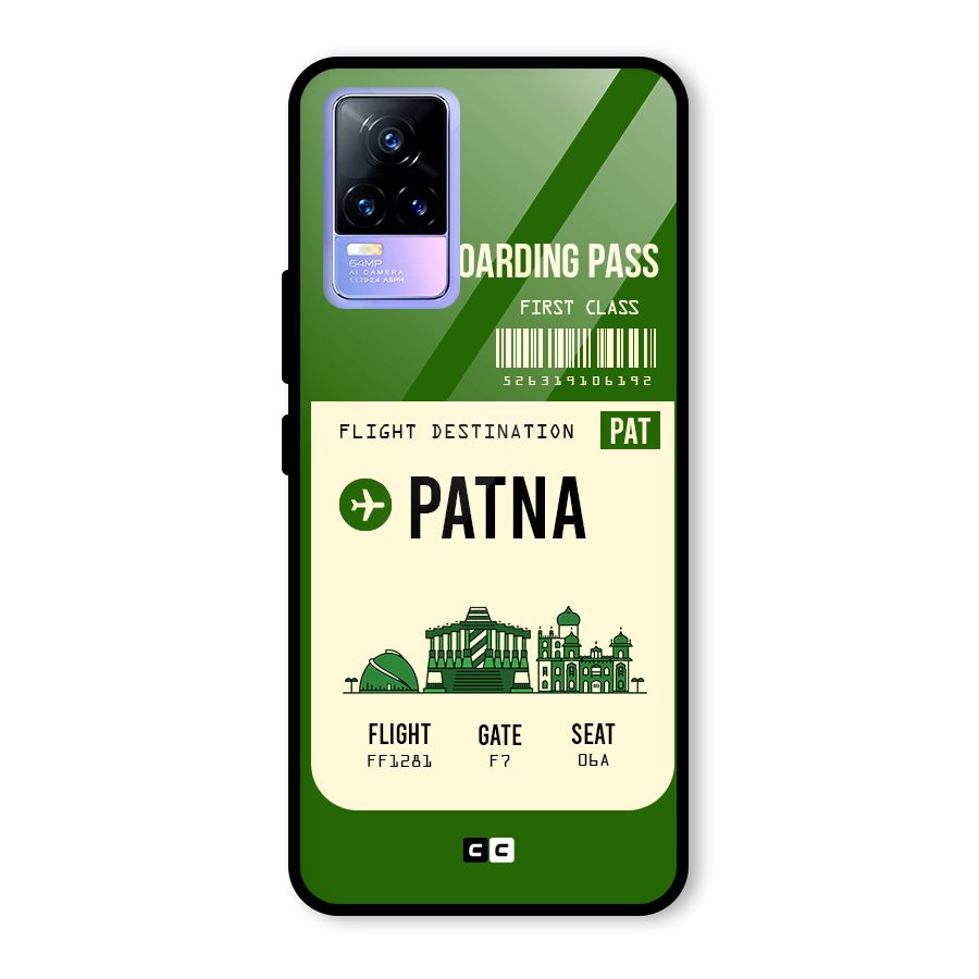 Patna Boarding Pass Glass Back Case for Vivo Y73