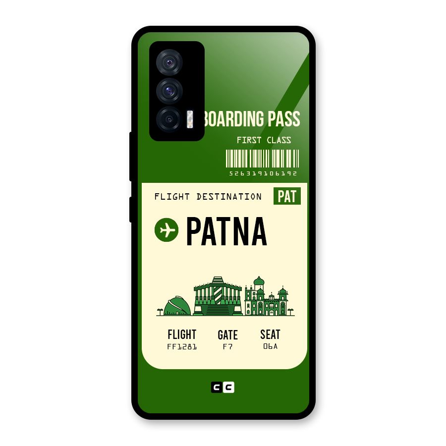 Patna Boarding Pass Glass Back Case for Vivo iQOO 7 5G