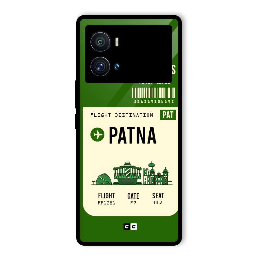 Patna Boarding Pass Glass Back Case for Vivo iQOO 9 Pro