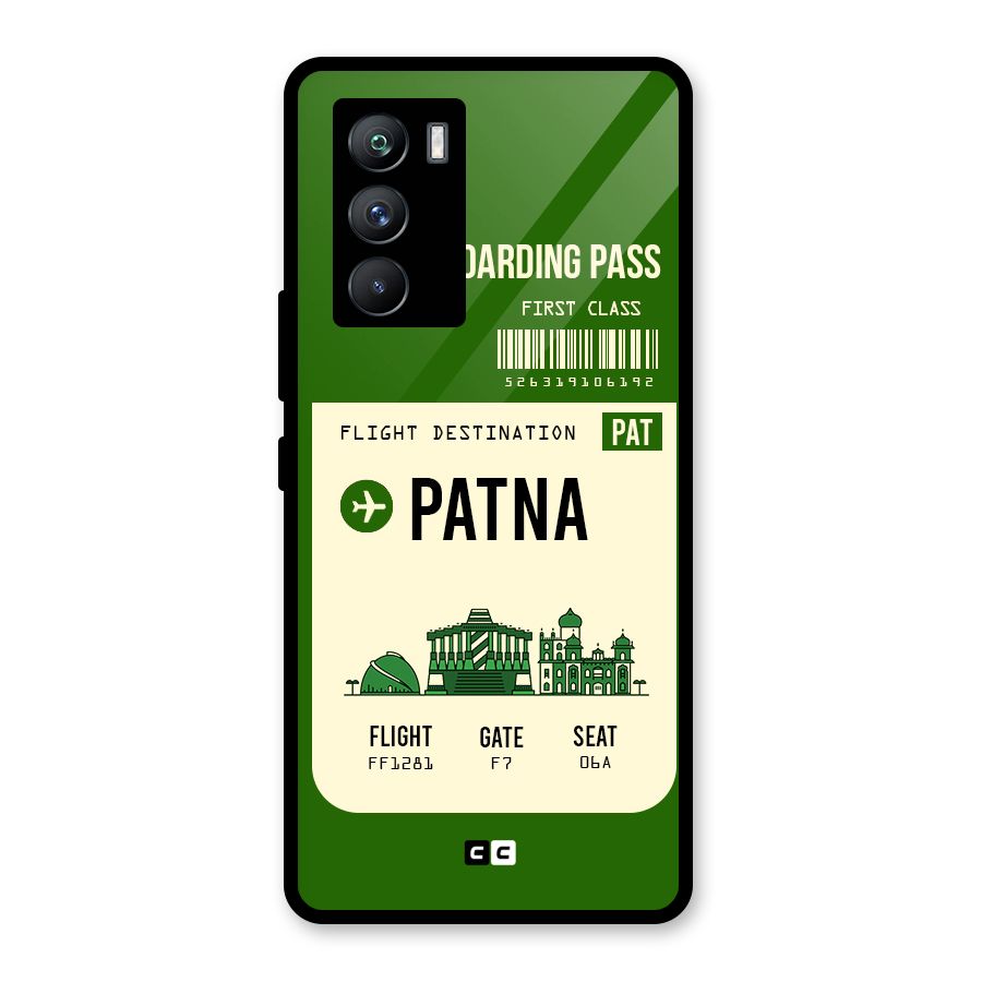 Patna Boarding Pass Glass Back Case for Vivo iQOO 9 SE