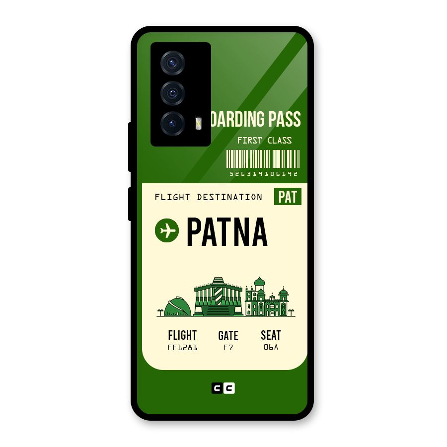 Patna Boarding Pass Glass Back Case for Vivo iQOO Z5