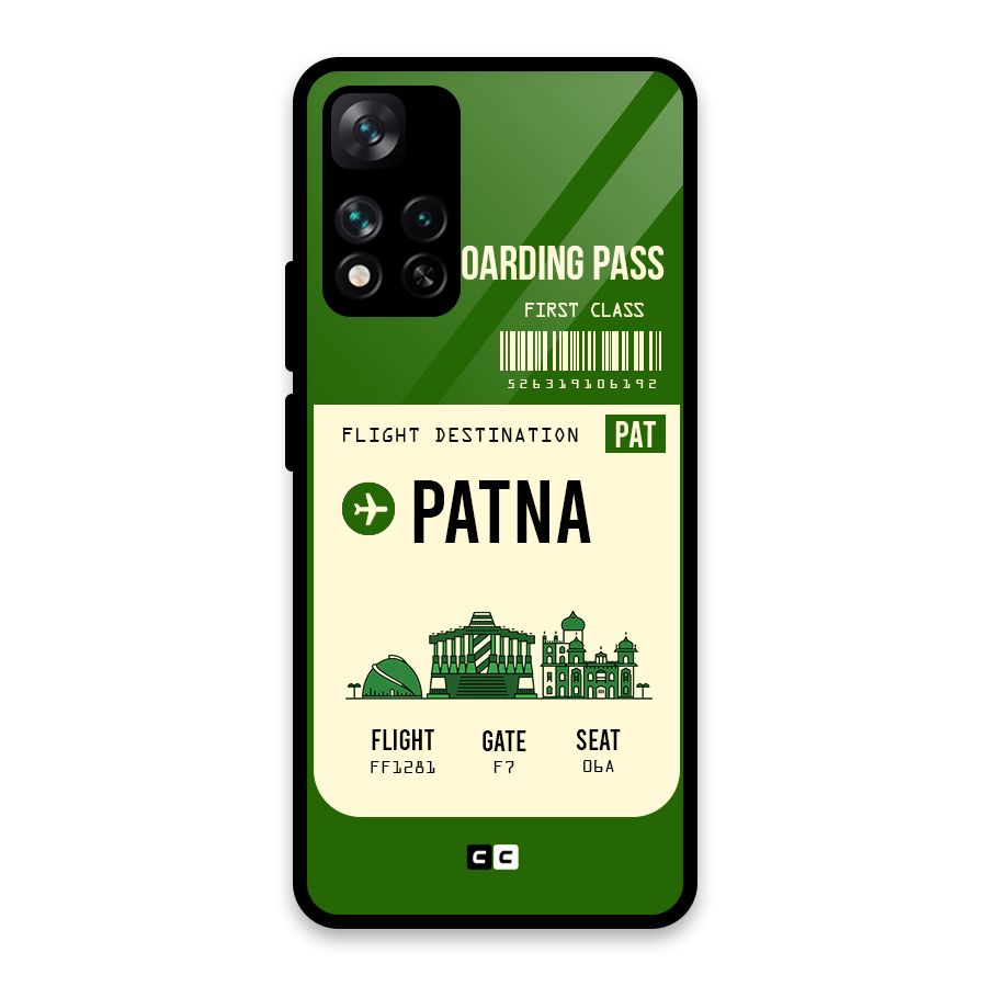 Patna Boarding Pass Glass Back Case for Xiaomi 11i HyperCharge 5G