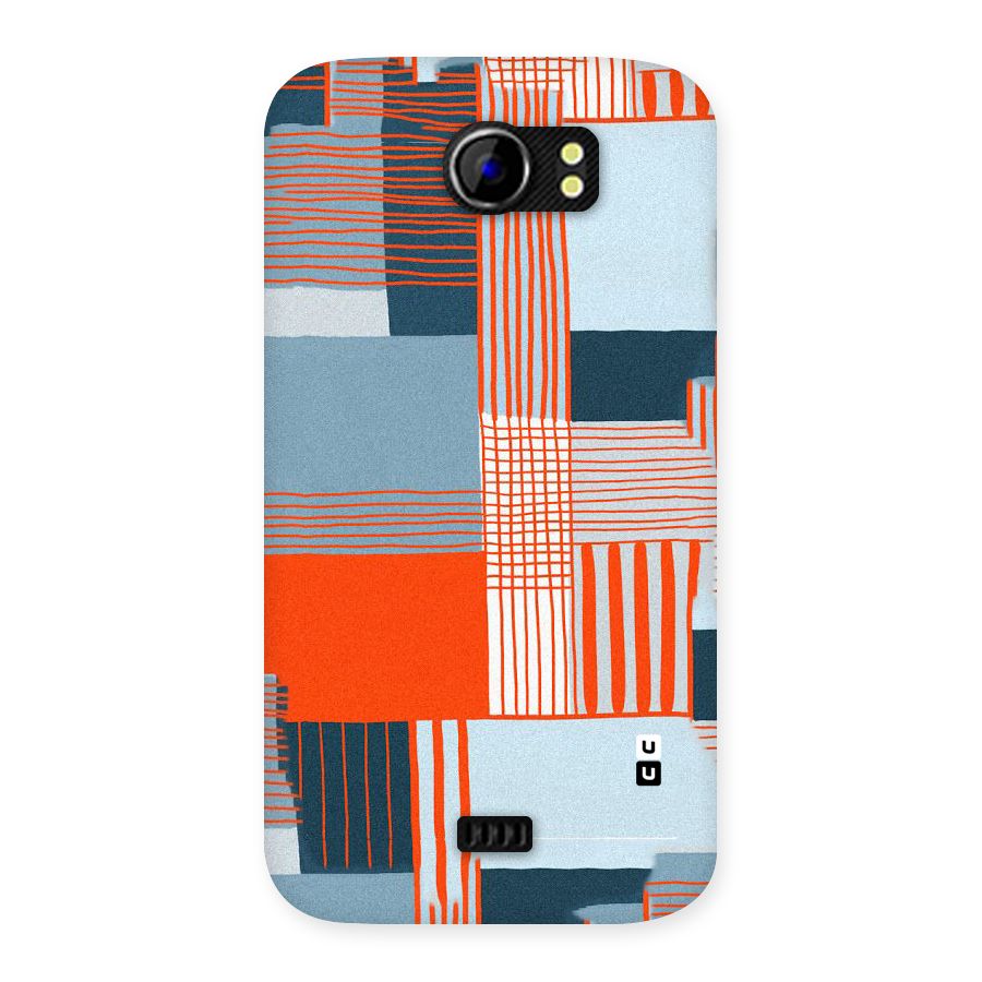 Pattern In Lines Back Case for Micromax Canvas 2 A110