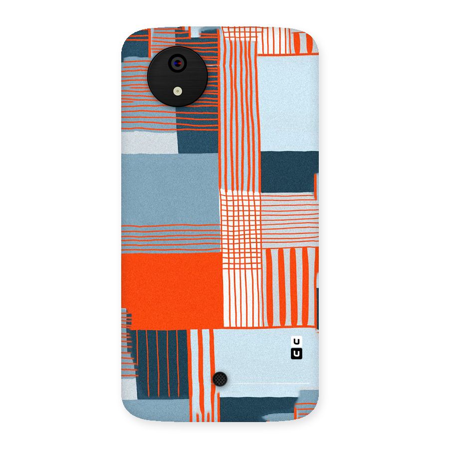 Pattern In Lines Back Case for Micromax Canvas A1