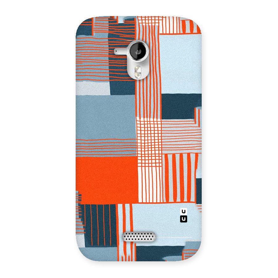 Pattern In Lines Back Case for Micromax Canvas HD A116
