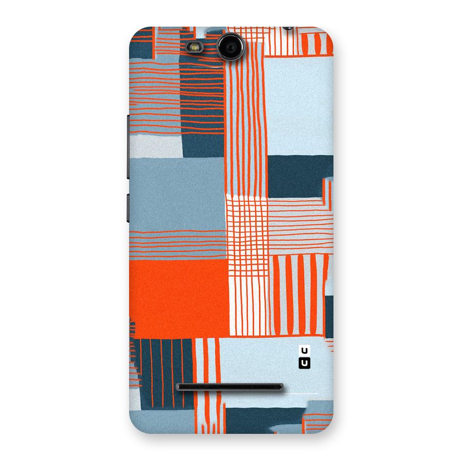 Pattern In Lines Back Case for Micromax Canvas Juice 3 Q392