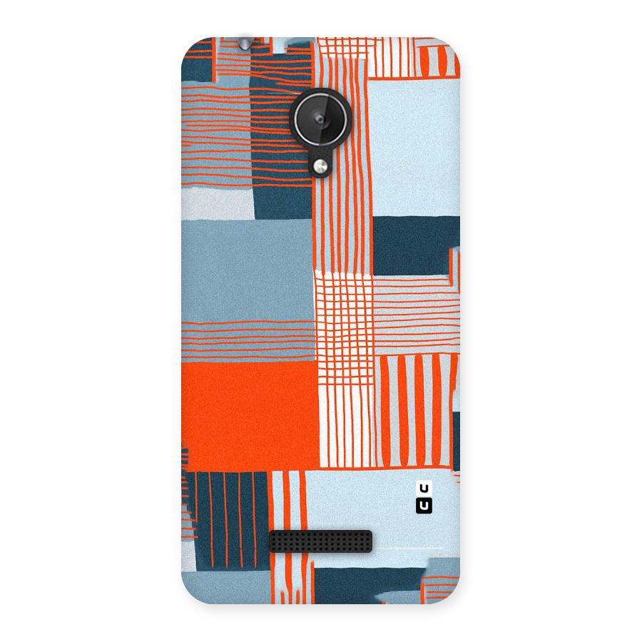 Pattern In Lines Back Case for Micromax Canvas Spark Q380