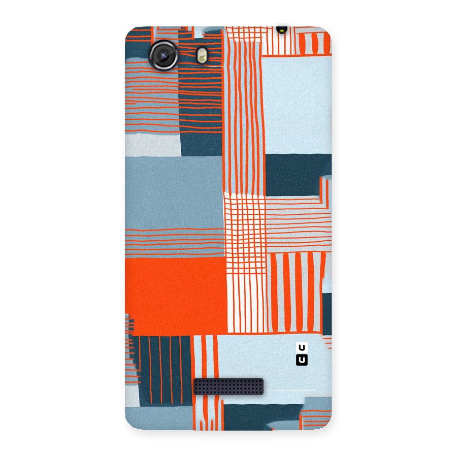 Pattern In Lines Back Case for Micromax Unite 3