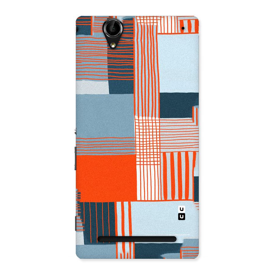Pattern In Lines Back Case for Sony Xperia T2