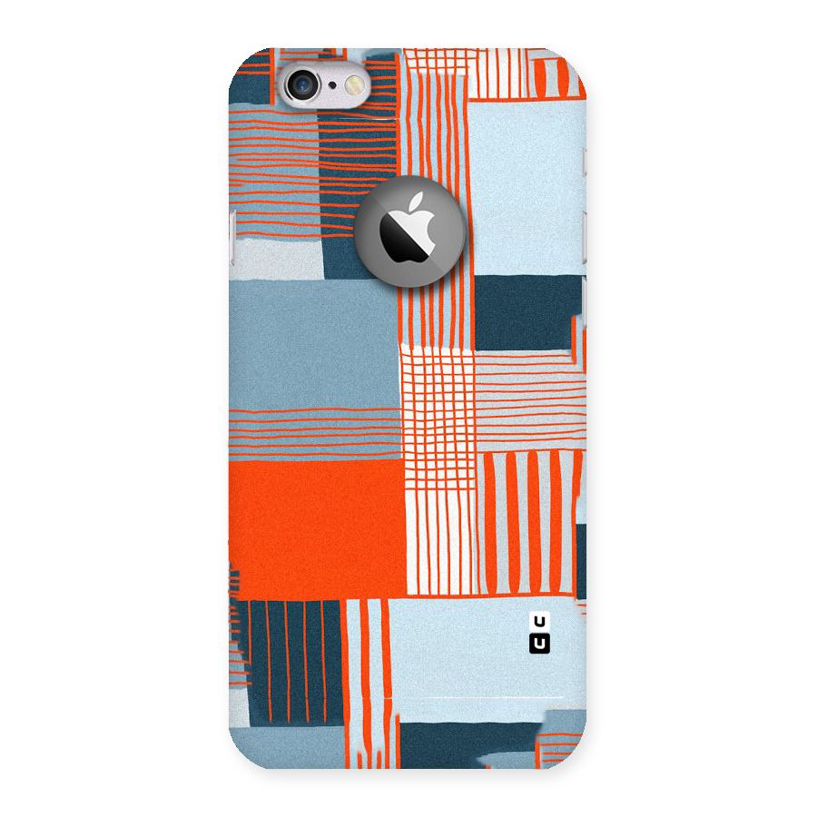 Pattern In Lines Back Case for iPhone 6 Logo Cut