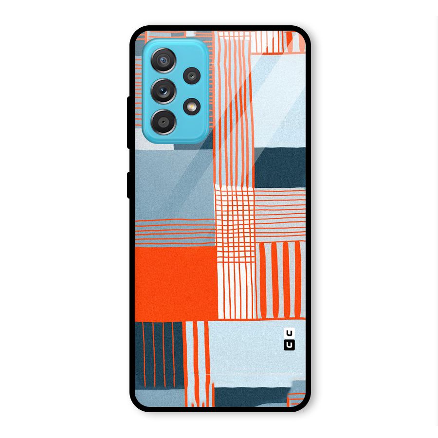 Pattern In Lines Glass Back Case for Galaxy A52